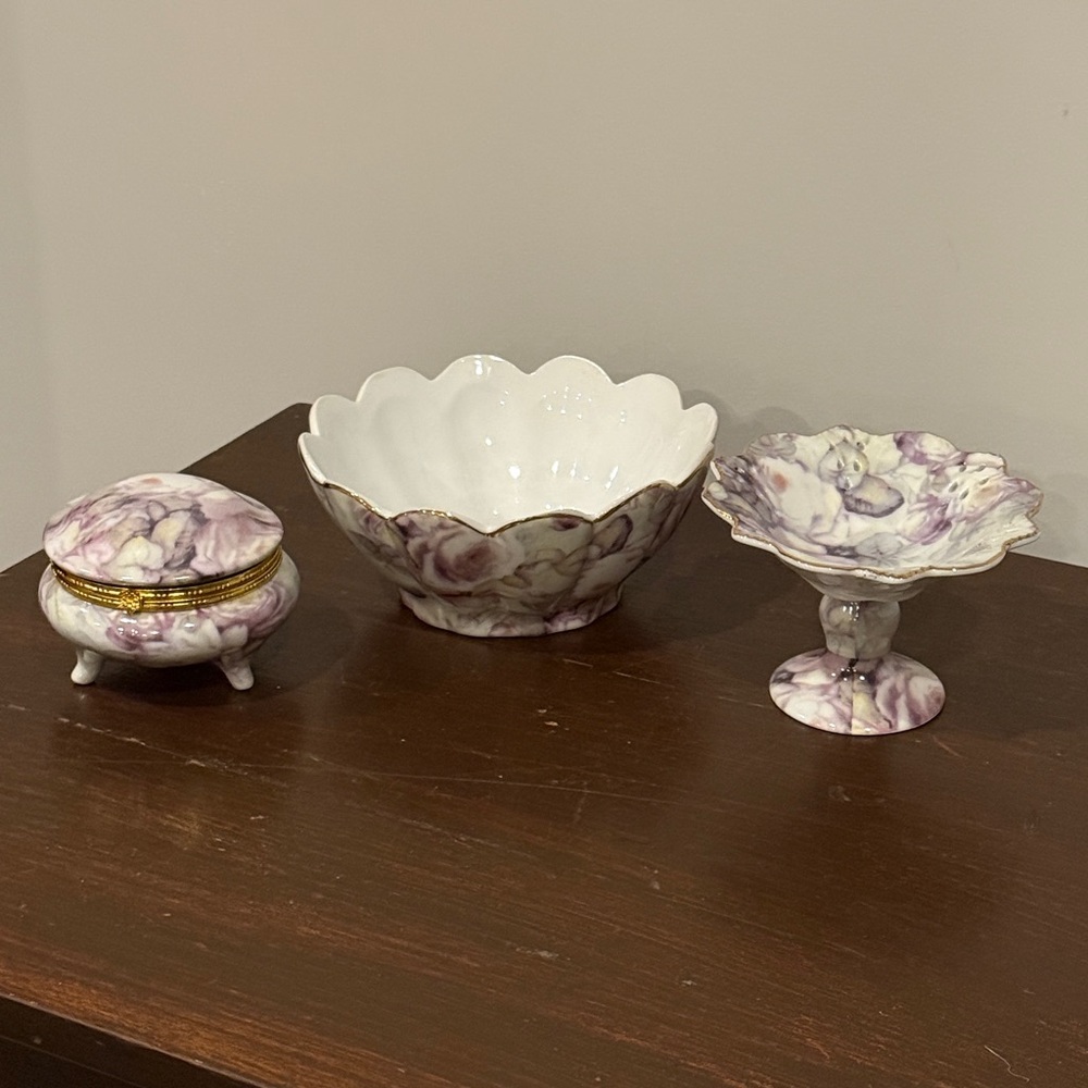 Vintage Limoges Da Vince Porcelain Set – Like New in Original Box (3pc)